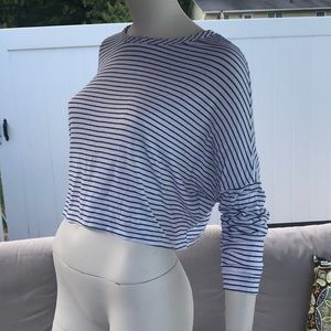 Striped long sleeve top